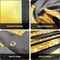 Class of 2026 Graduation Door Decorations - 3-Piece Black & Gold Congrats Grad Banner Set - Large Porch Sign & Backdrop Kit - Premium Indoor/Outdoor Party Supplies
